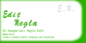 edit megla business card